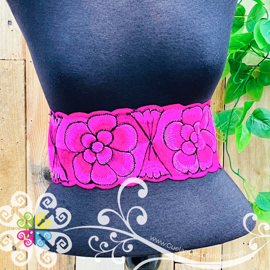 Solid Chiapas Embroider Belt - Women Belt