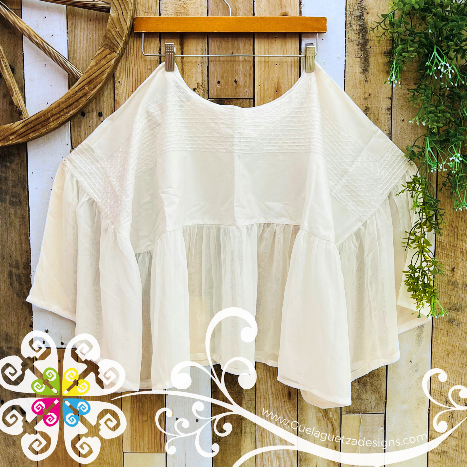 Mariposa Cadenilla Tehuana Top - Double Embroider