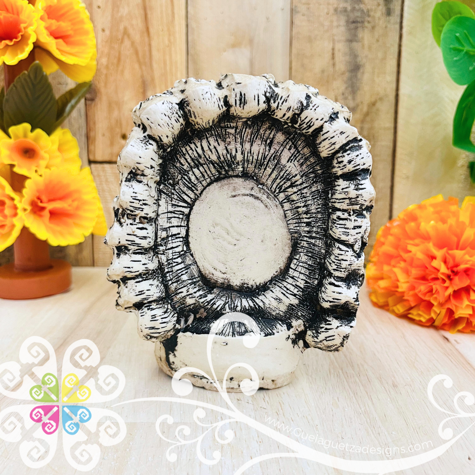 Medium Penacho - Artisan Day of the Dead Resin Skull