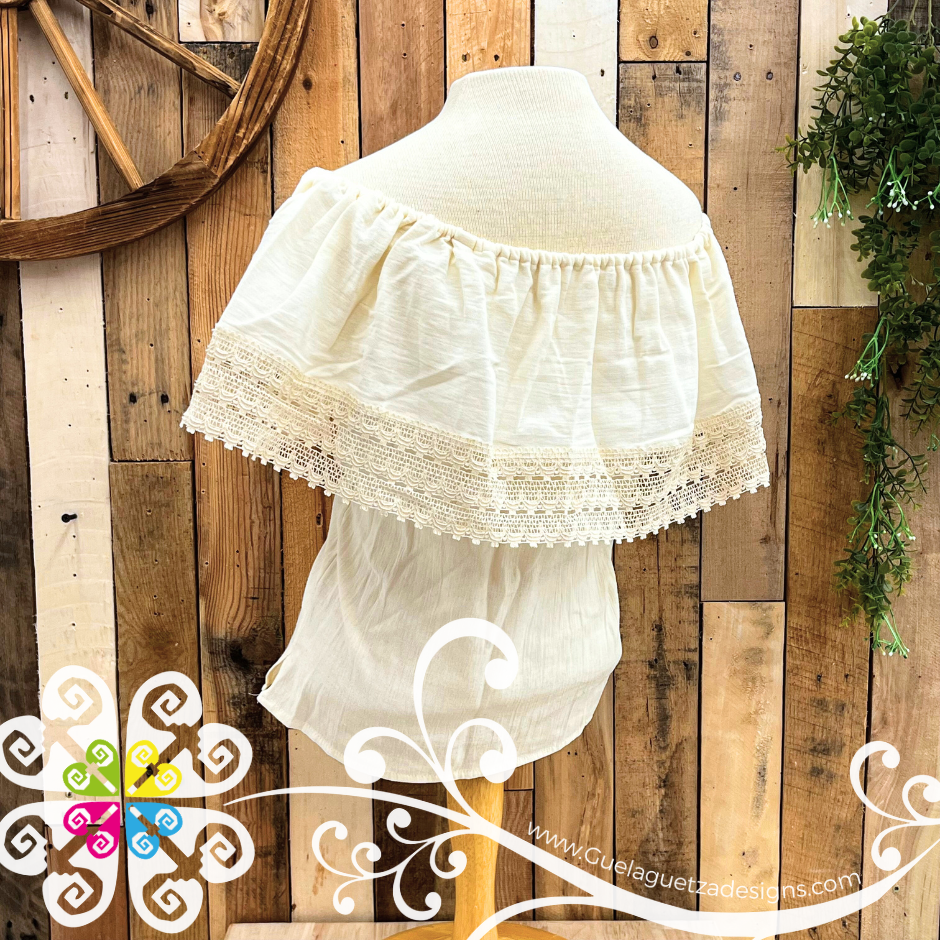 Beige Campesina Embroider - Women Top
