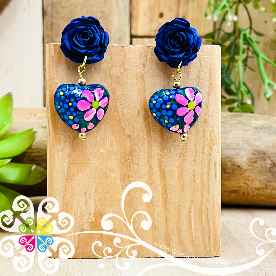 Corazon Barro Studs - Clay Earrings