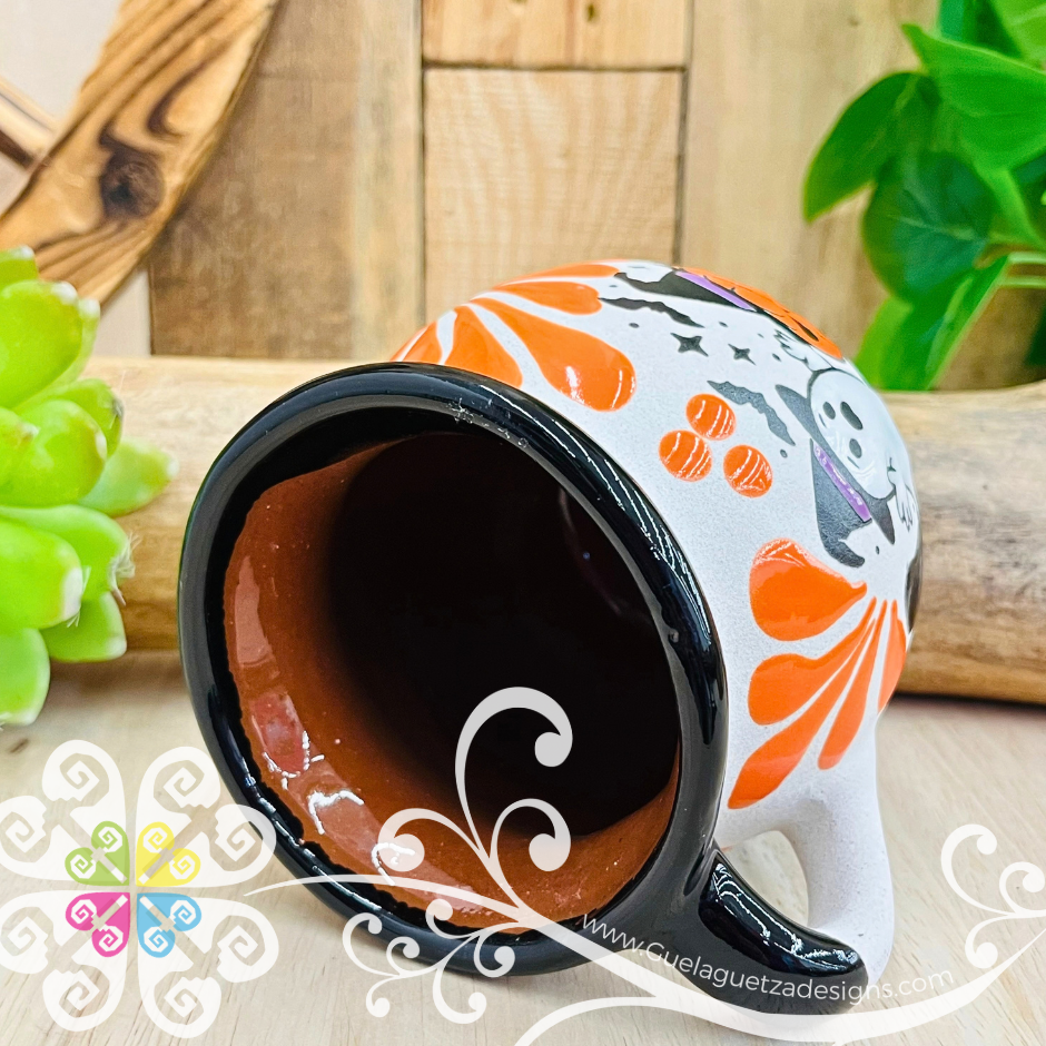 Set of Halloween Designs Espiga Clay Mugs - Set Taza Barro