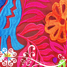 Embroidered Perchera Top  - Short Flutter Sleeve