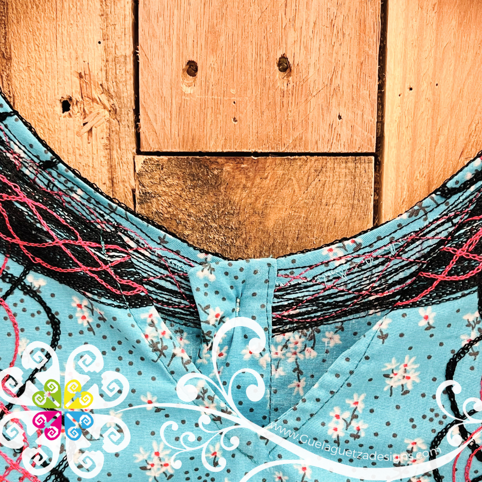 Medium Cadenilla Tehuana Lupita Top - Double Embroider