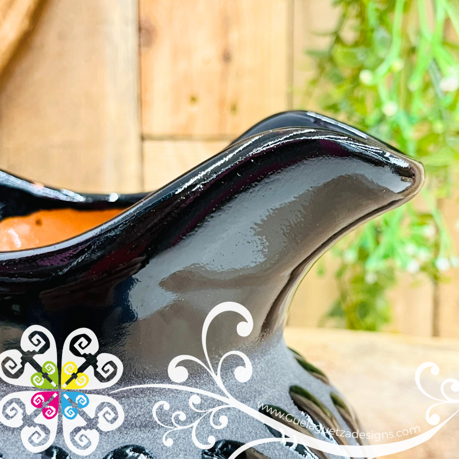 Black Lechera Small Clay Pitcher - Jarro