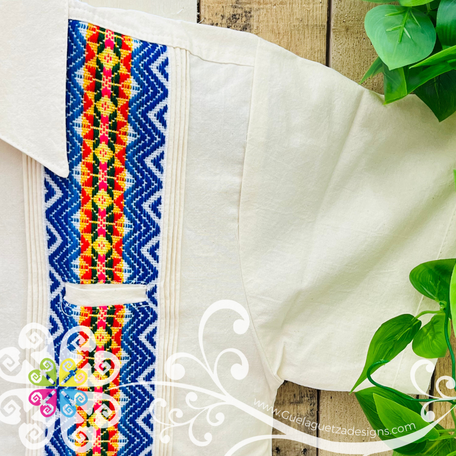 Beige Guayabera Michoacán - Embroider Men Shirt