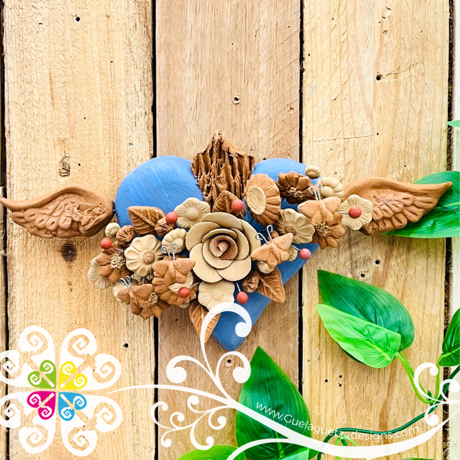 Corazon Alitas Home Decor - Barro Metepec