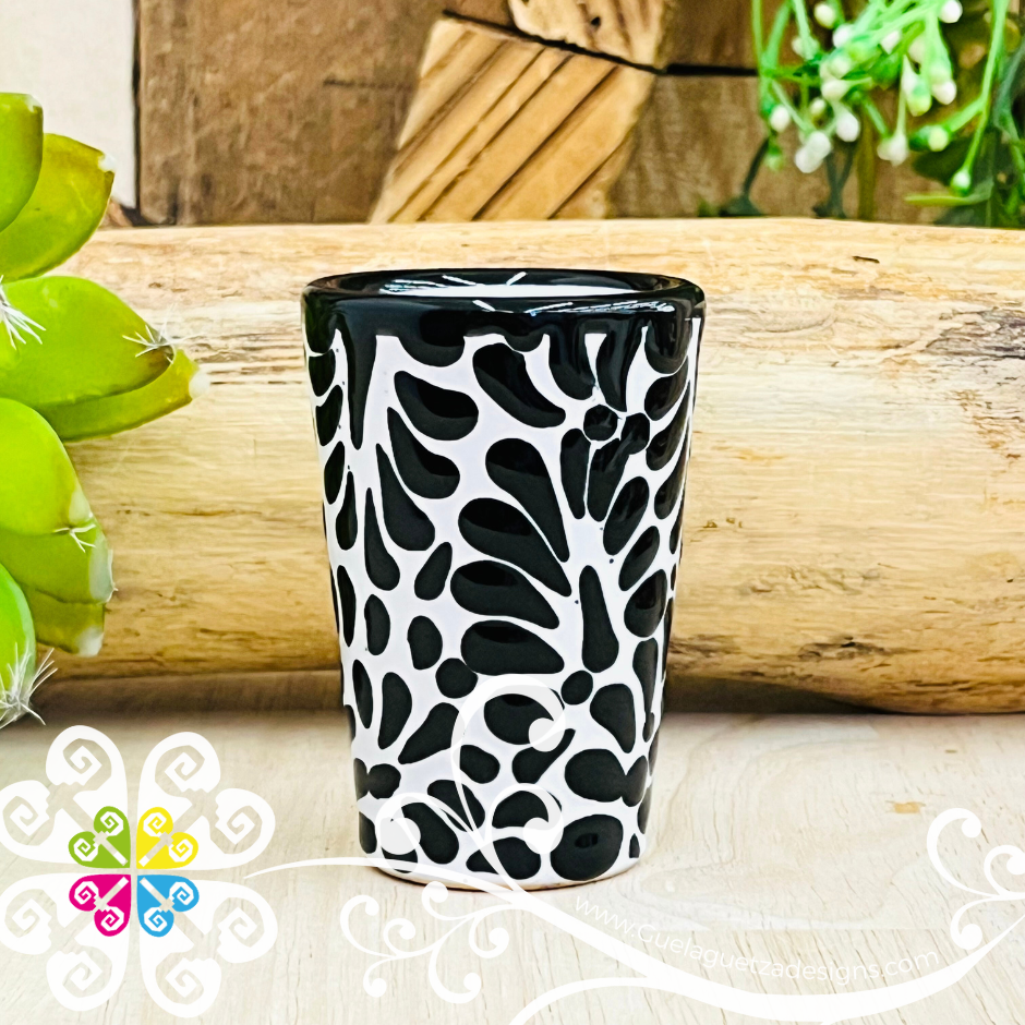 Single Black Talavera Tequilero Shot - Talavera Kitchen