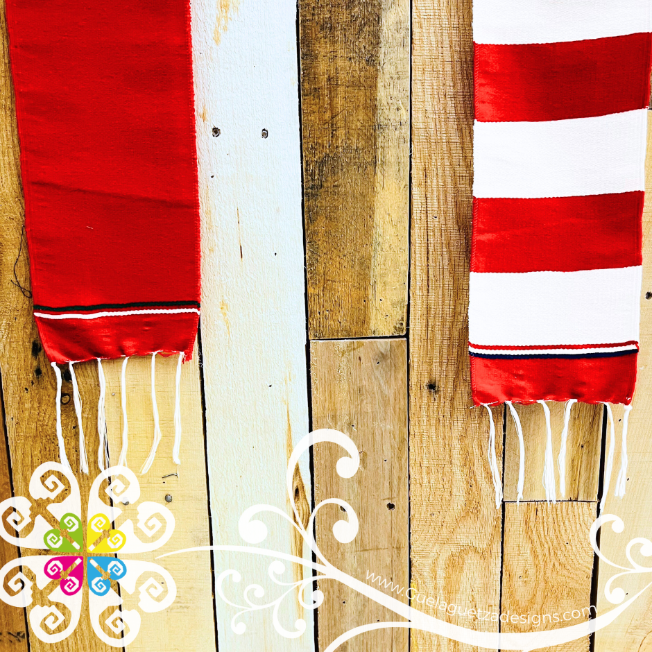 Binational Flag Sarape Graduation Stole
