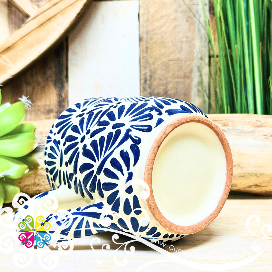Corazon Blue Talavera Mug - Single Talavera Mug