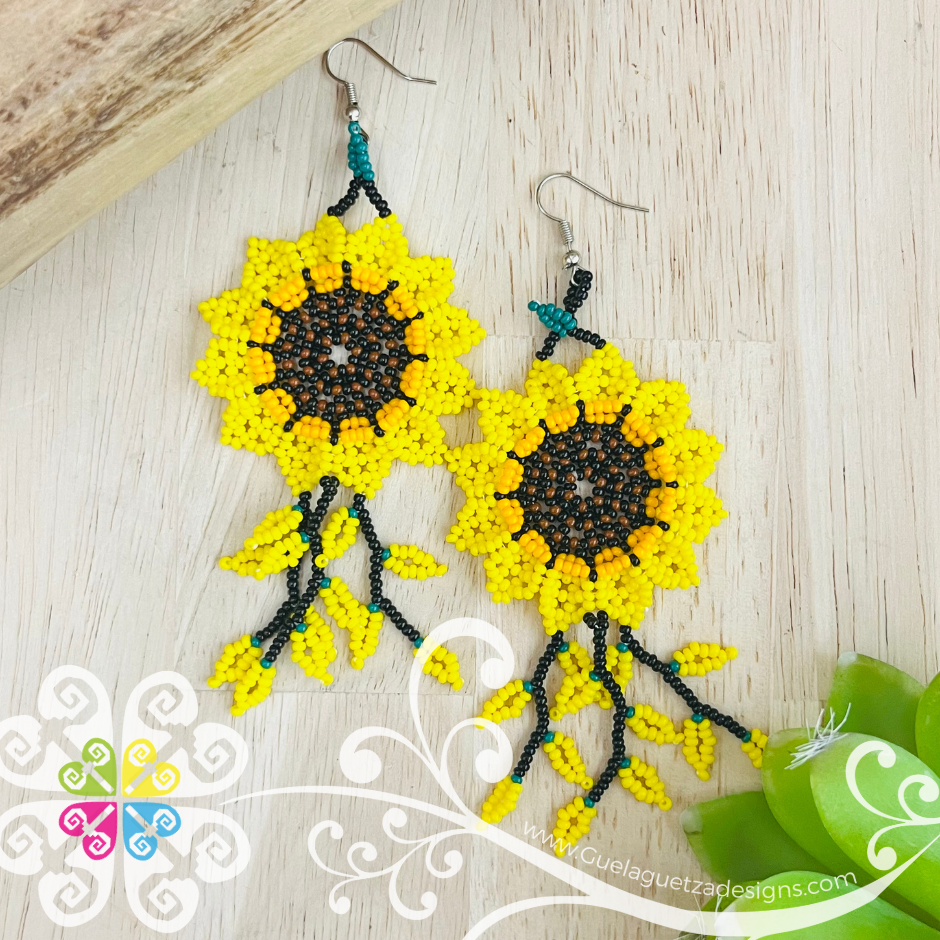 Beaded Girasol Earrings