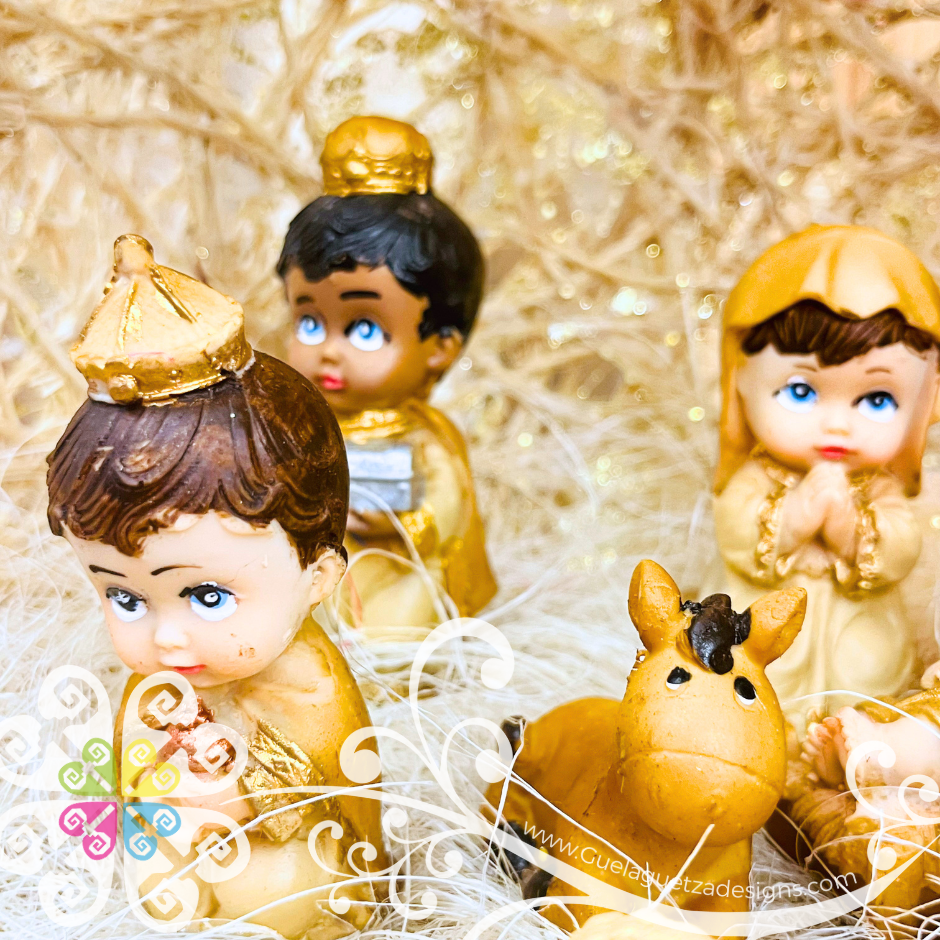 Medium Nacimiento Mimbre - Wicker Nativity Scene - Nacimiento Navideno