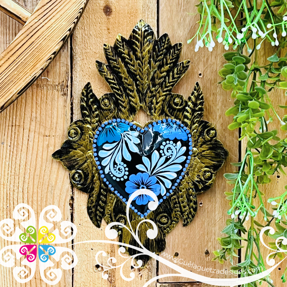 Medium Corazon Milagro Brillante - Hojalata San Miguel Collection