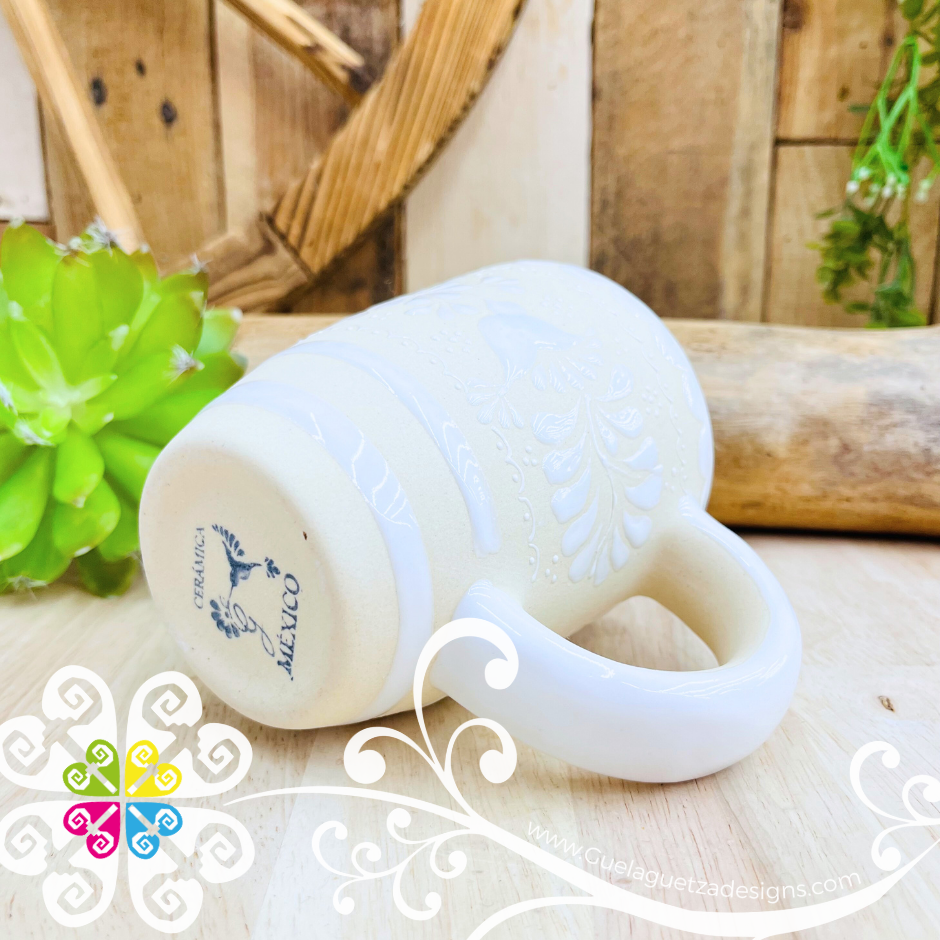 White Taza Cono Colibri - Barro Alta Temperatura - Single Clay Mug