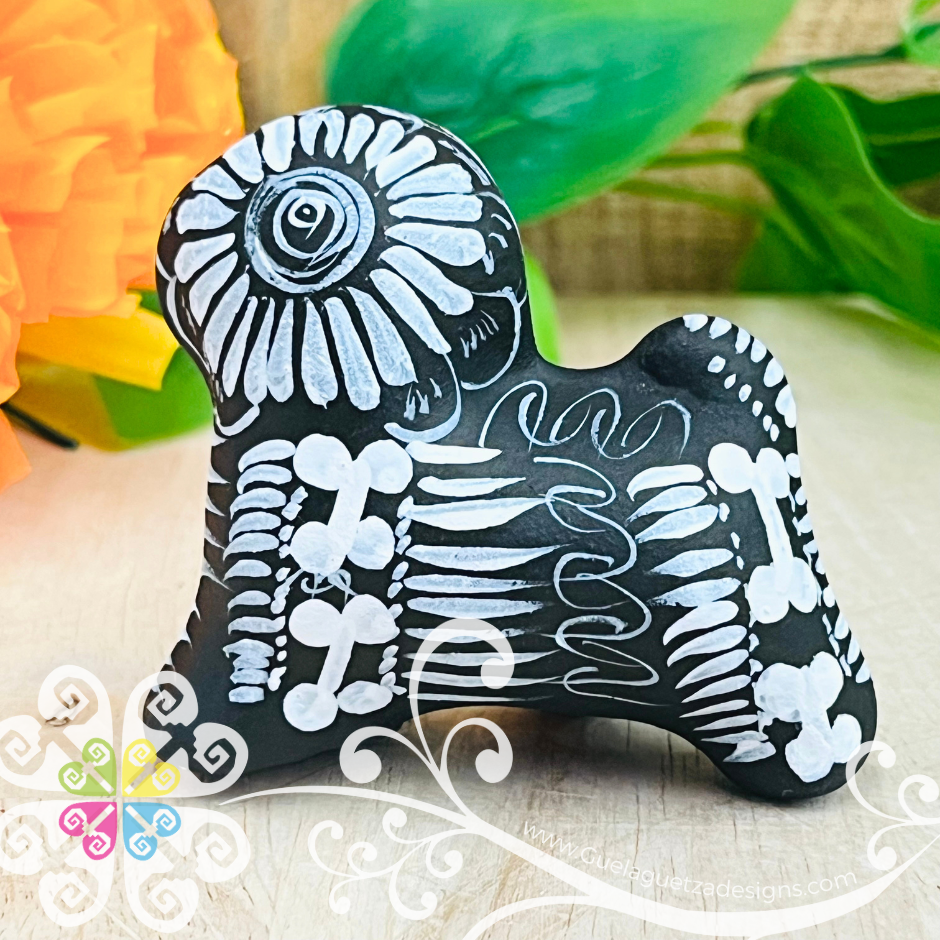 Mini Dia de los Muertos Puppy - Hand painted Cat