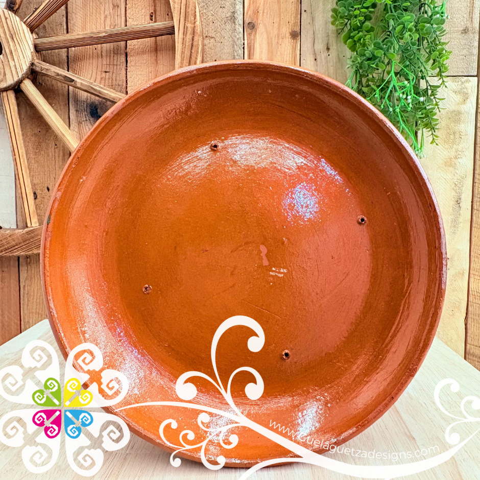 Large Hoja Verde Capula Sencillo Cazuela Barro con Tapa - Capula Sencillo Clay Cazuela