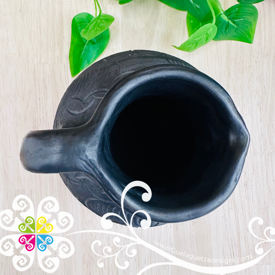 Medium Bola Pitcher - Barro Negro Oaxaca