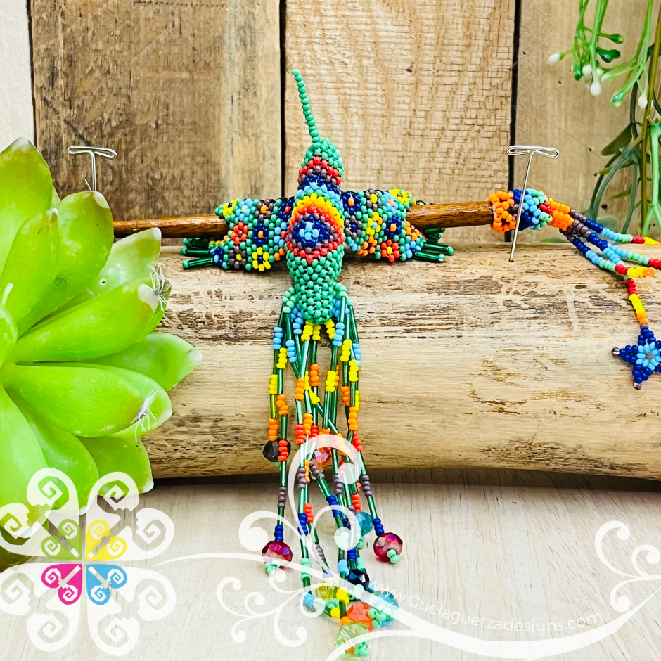 Hummingbird Beaded Hair Brooch