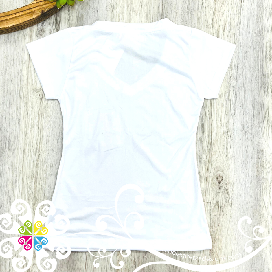 White San Antonino Embroider Women Tee - Pocket Embroider