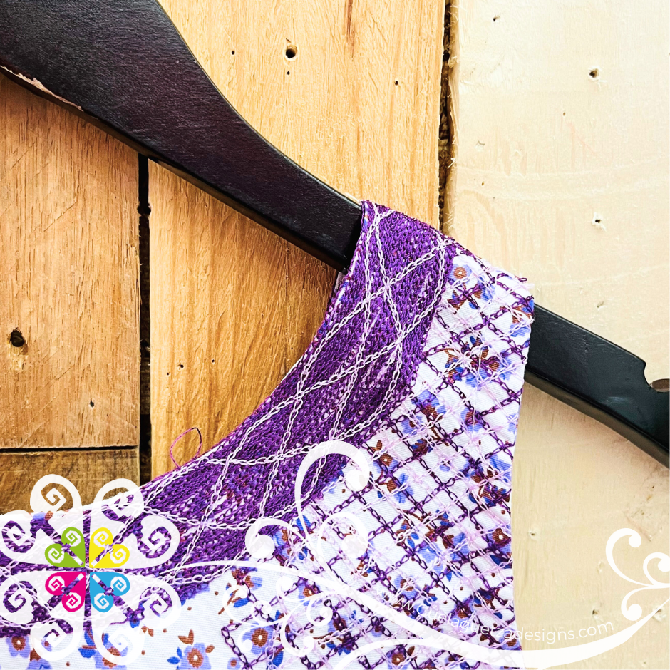 Medium Cadenilla Tehuana Fabi Top - Double Embroider