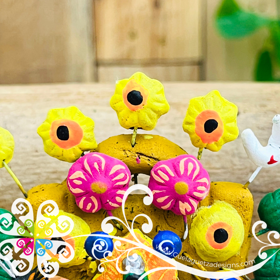 Mini Arbol Pintado Home Decor - Barro Metepec
