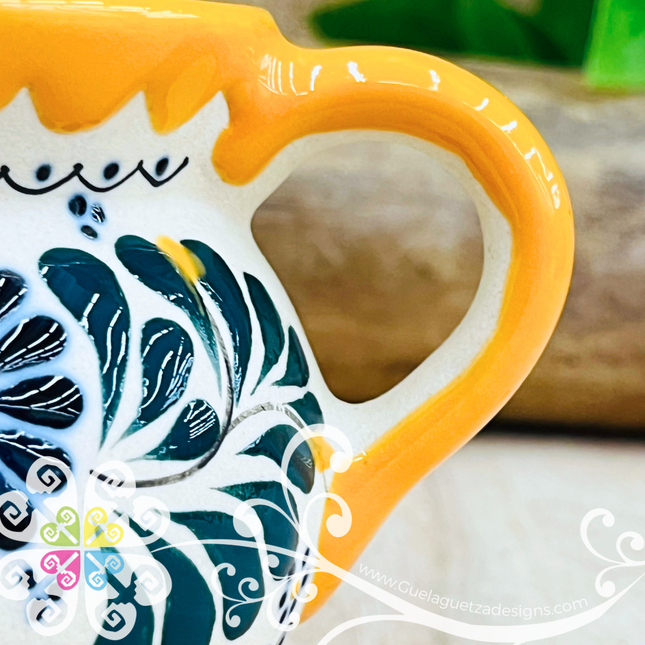 Small Yellow Colibri Taza Ponchera Colibri - Barro Alta Temperatura - Single Clay Mug