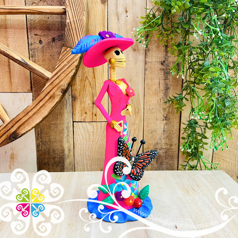 Medium Catrina Elegante Clay Catrina - Michoacan Clay Home