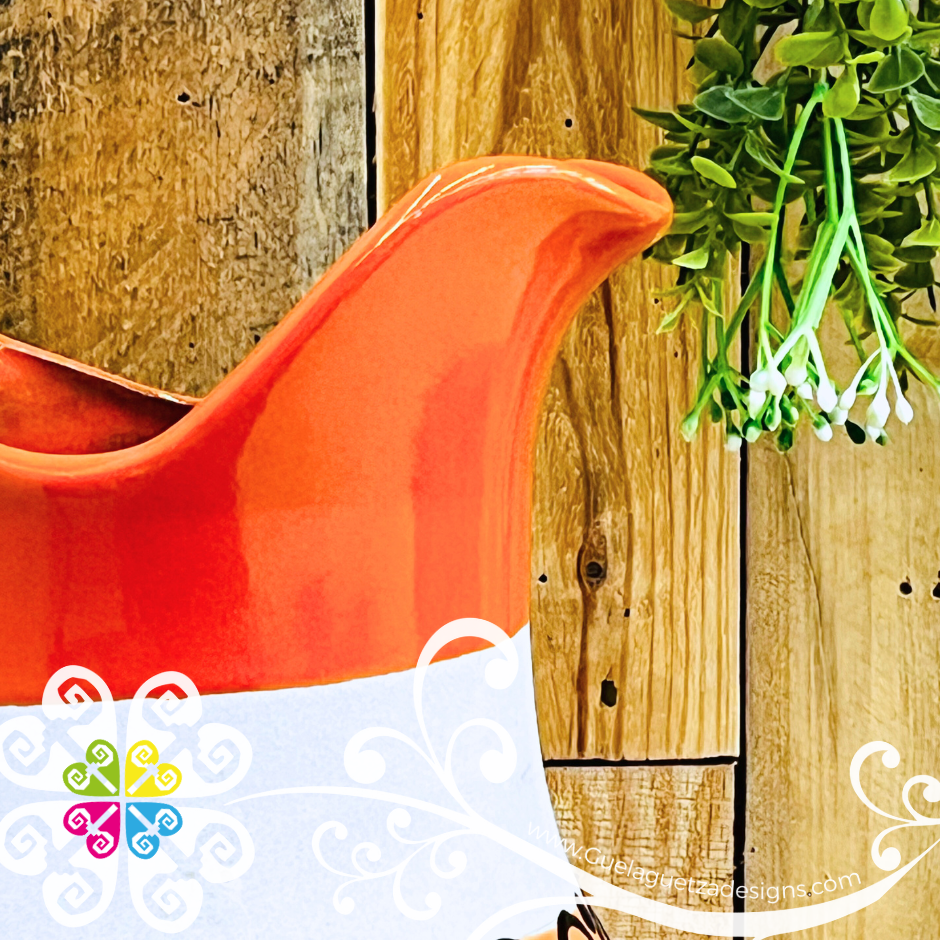 Orange Clay Pato Pitcher Set - 4 Mugs
