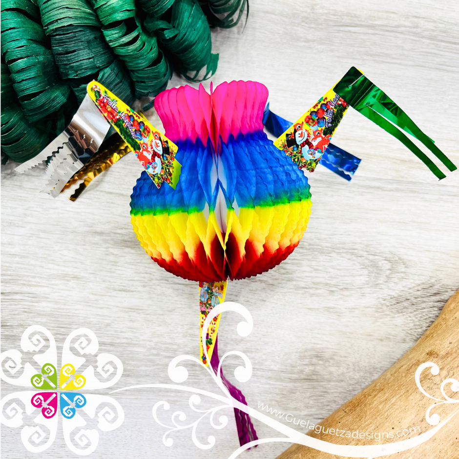 Set of 6 Piñata Ornaments - Mexican Ornaments