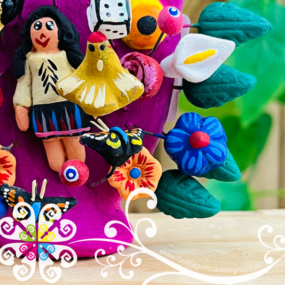 Small Arbol Pintado Home Decor - Barro Metepec