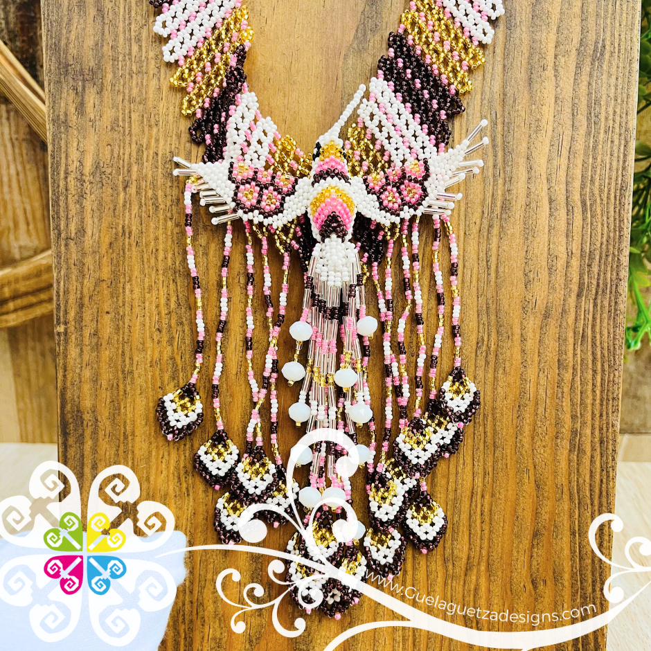 Flying Hummingbird Beaded Necklace Set
