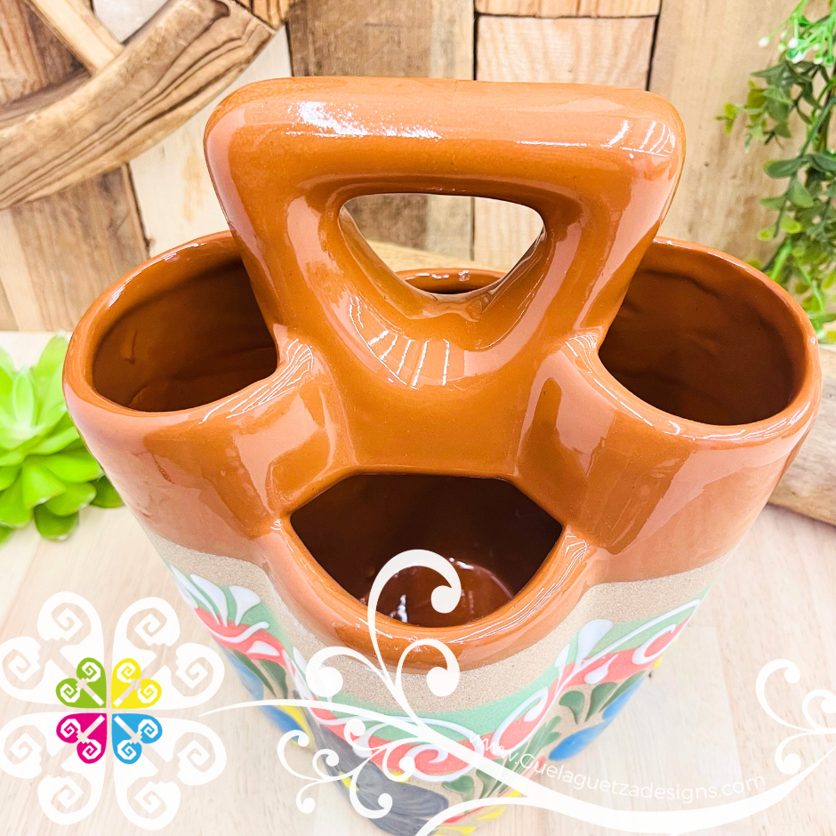 Soft Brown Flores Utensil Holder - Spoon Holder