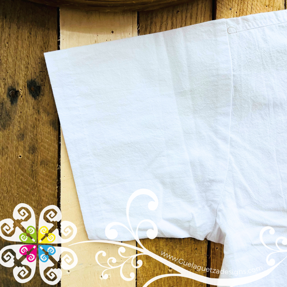 White Pepita Guayabera - Men Shirt