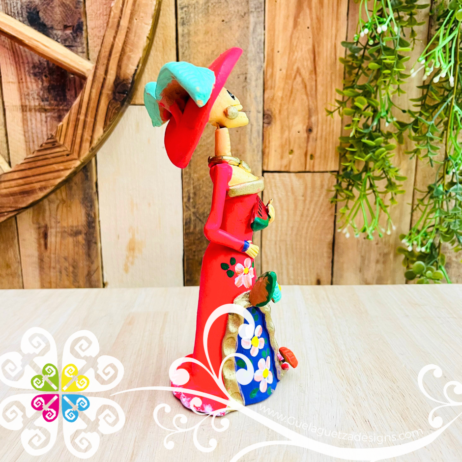 Small Catrina Elegante Clay Catrina - Michoacan Clay Home