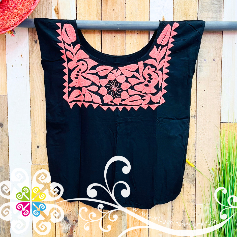 Pajaros Cuadro Embroider Top - Blusa Sencilla
