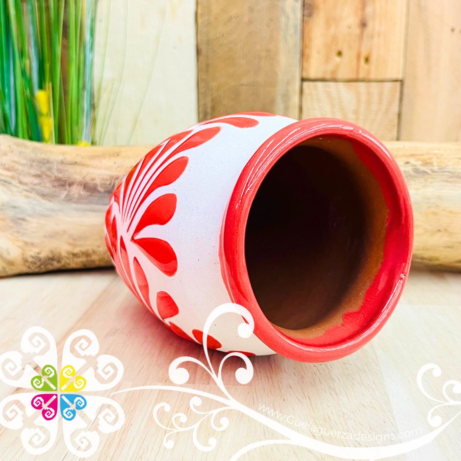 Set of Engobe Rainbow Espiga Plumeado Cantarito Cup - Set Clay Cantarito