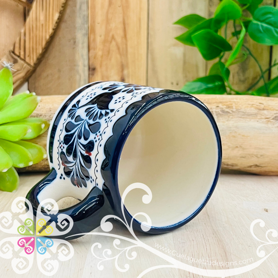 Navy Blue Taza Cafetera - Barro Alta Temperatura - Single Clay Mug