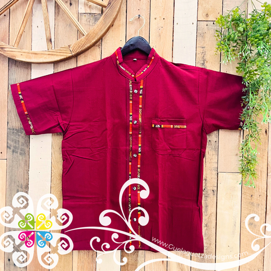 Burgandy Coralillo Shirt - Men Shirt