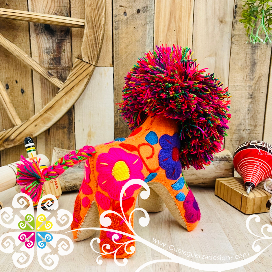 Embroidered Lion - Chiapas Stuffed Animal