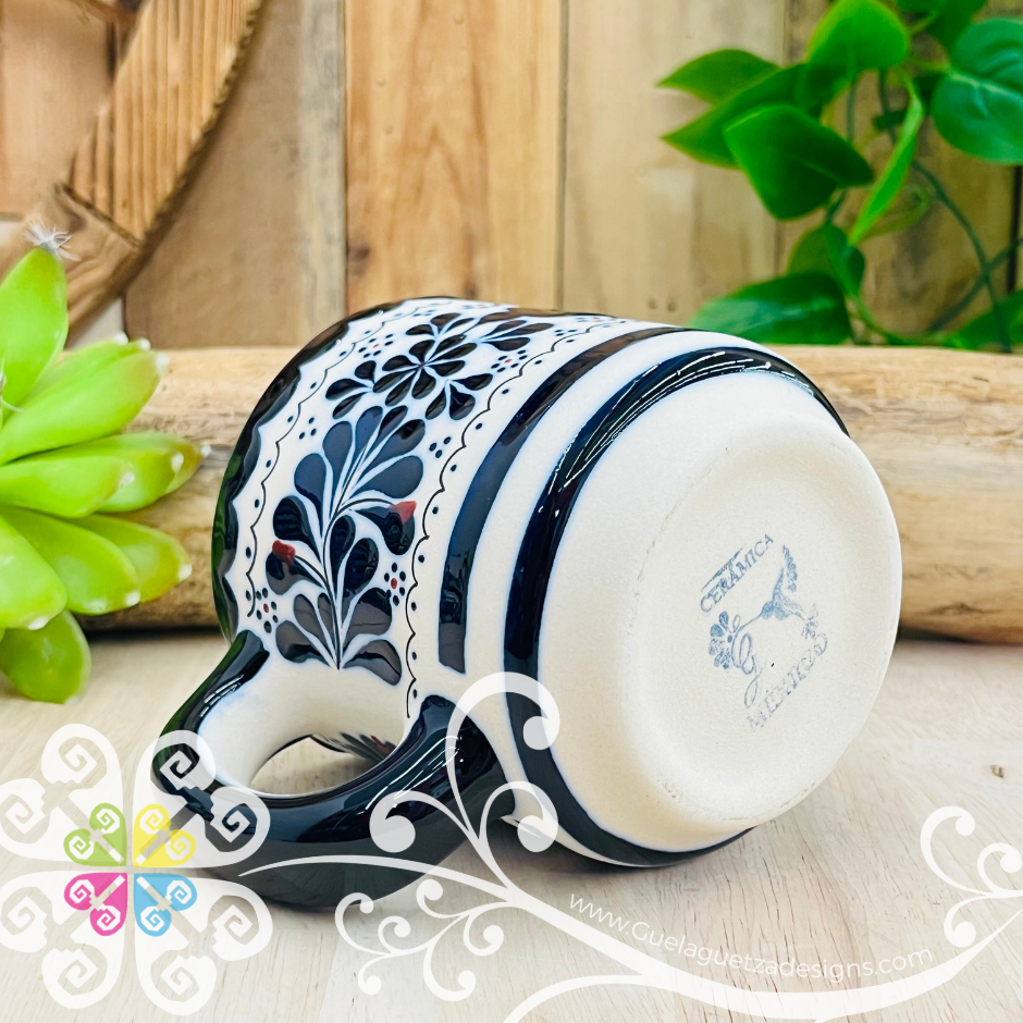Navy Blue Taza Cafetera - Barro Alta Temperatura - Single Clay Mug