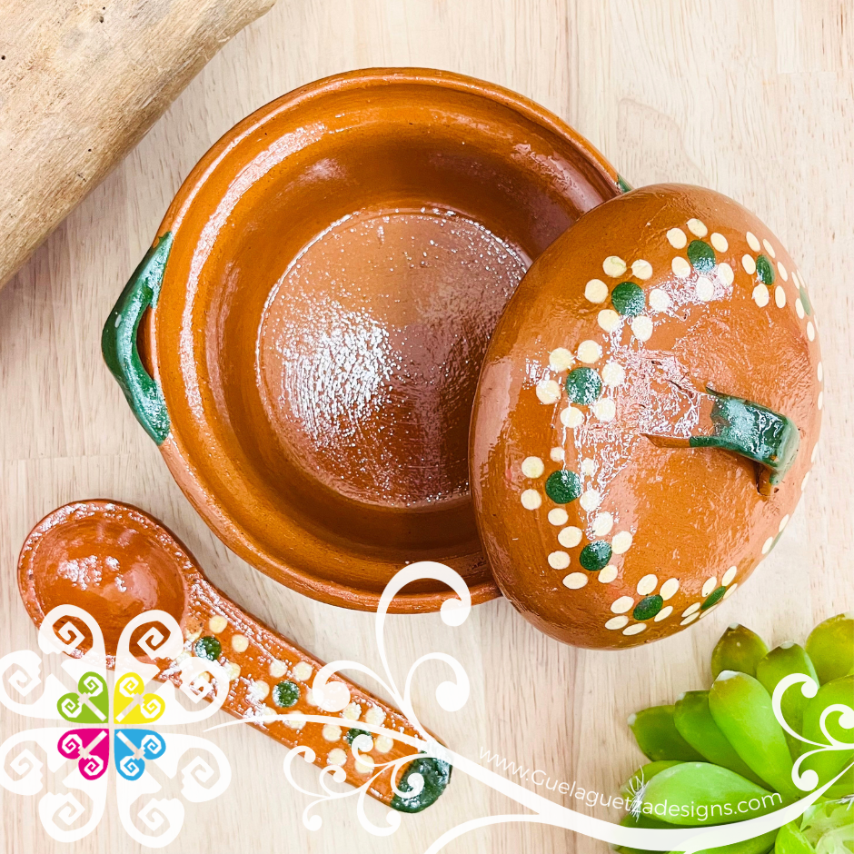 Capula Cazuelita con Cuchara - Capula Sencillo Clay Cazuelita