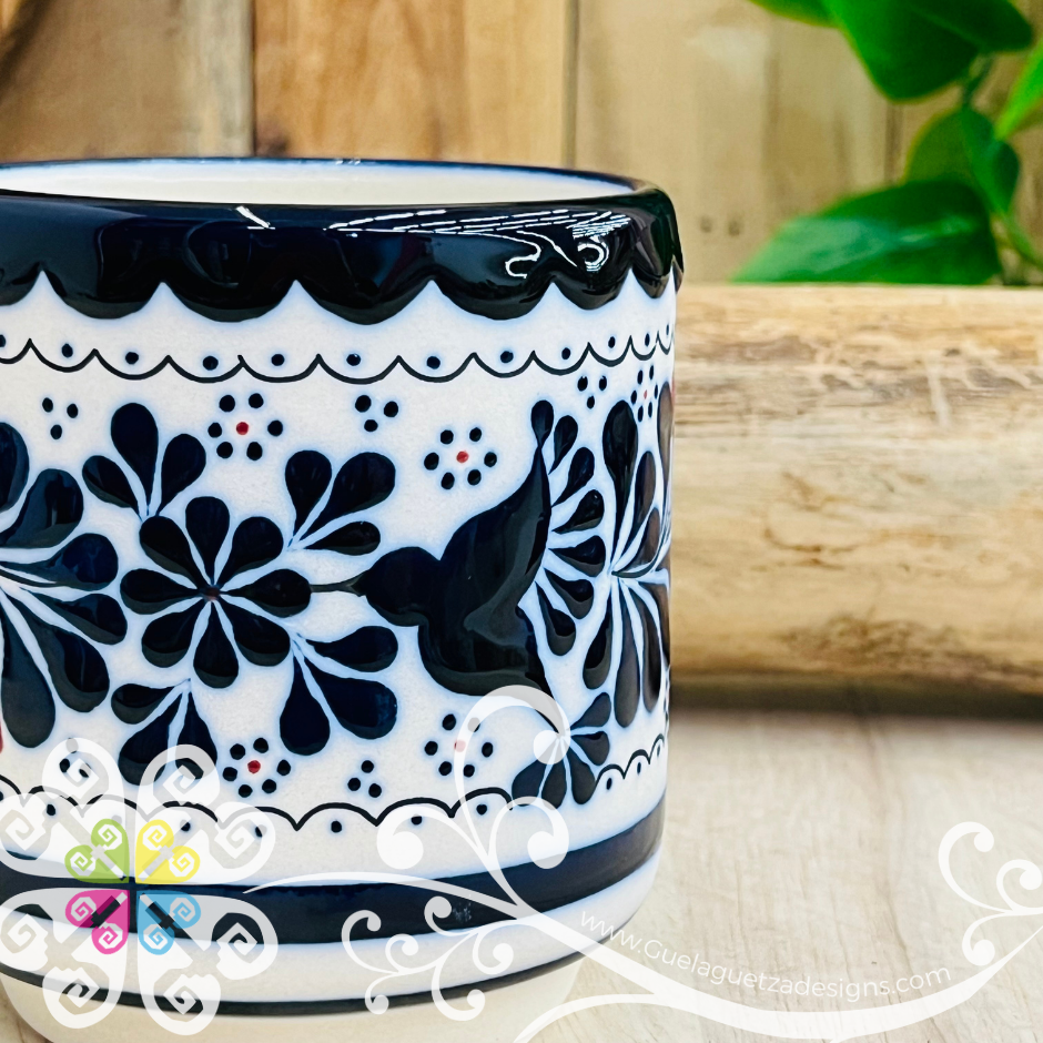 Navy Blue Taza Cafetera - Barro Alta Temperatura - Single Clay Mug