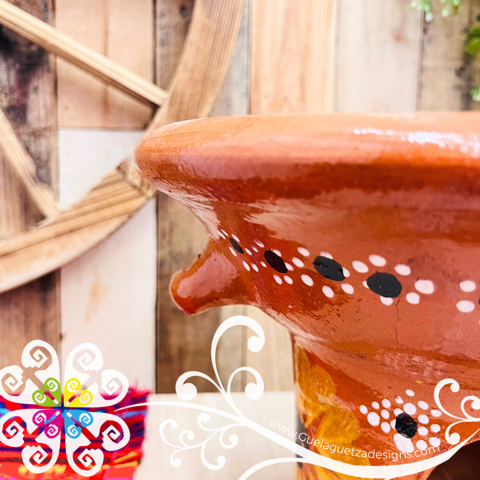 Capula Dots and Flor Anafre de Barro - Chafing Dish - Mexican Kitchen