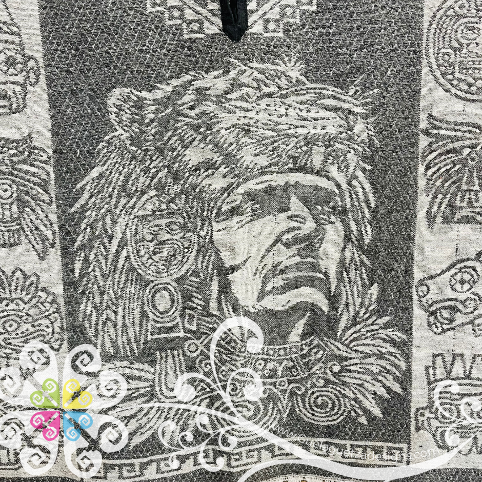 Jaguar / Guerrero Mexicano Gaban - Men Poncho with Hoodie