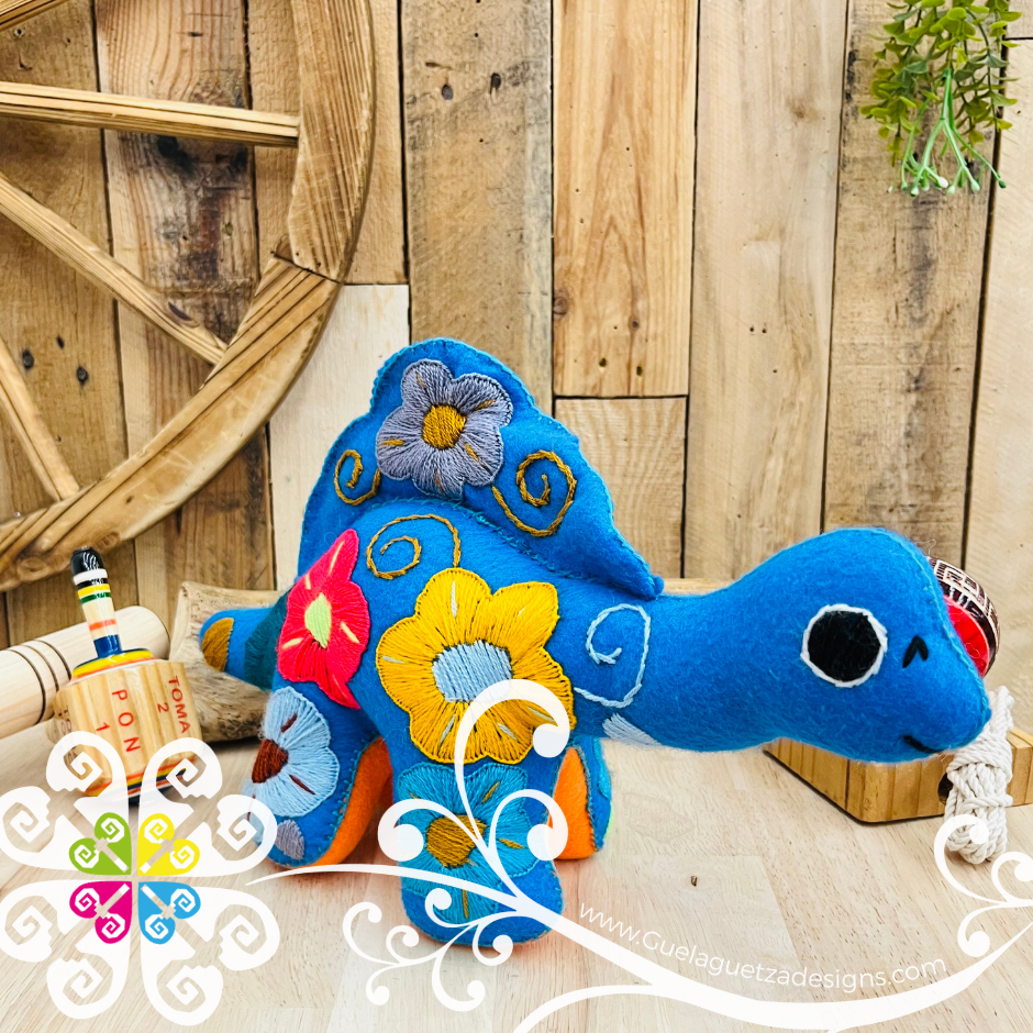 Embroidered Stegosaurus - Chiapas Stuffed Animal