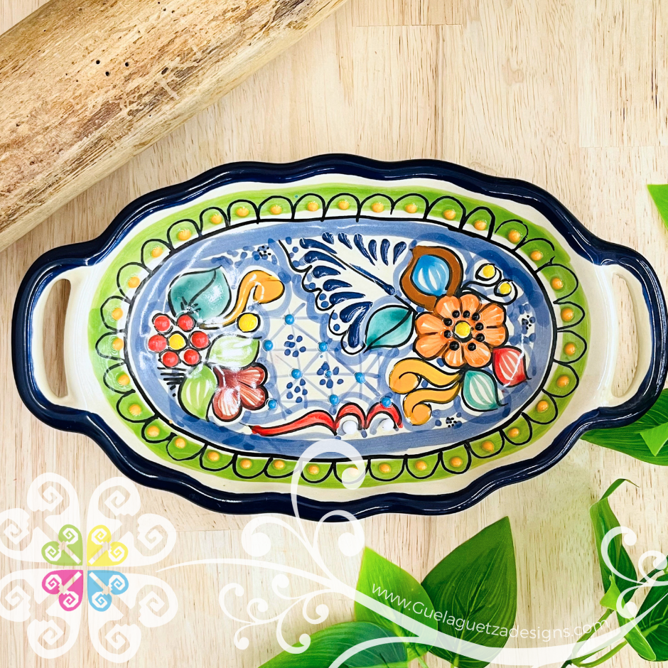 Multicolor Talavera  Rabanera Tray - Talavera Puebla