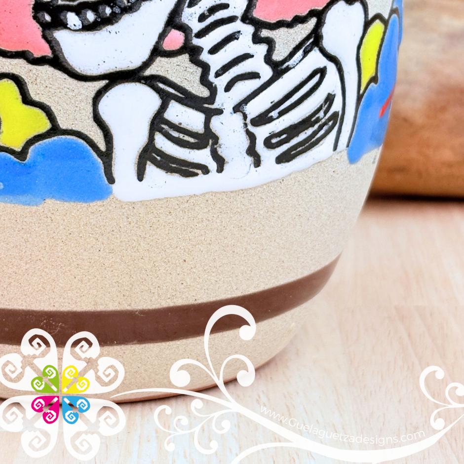 Brown Catrina Ovulo Vase - Mexican Home Décor