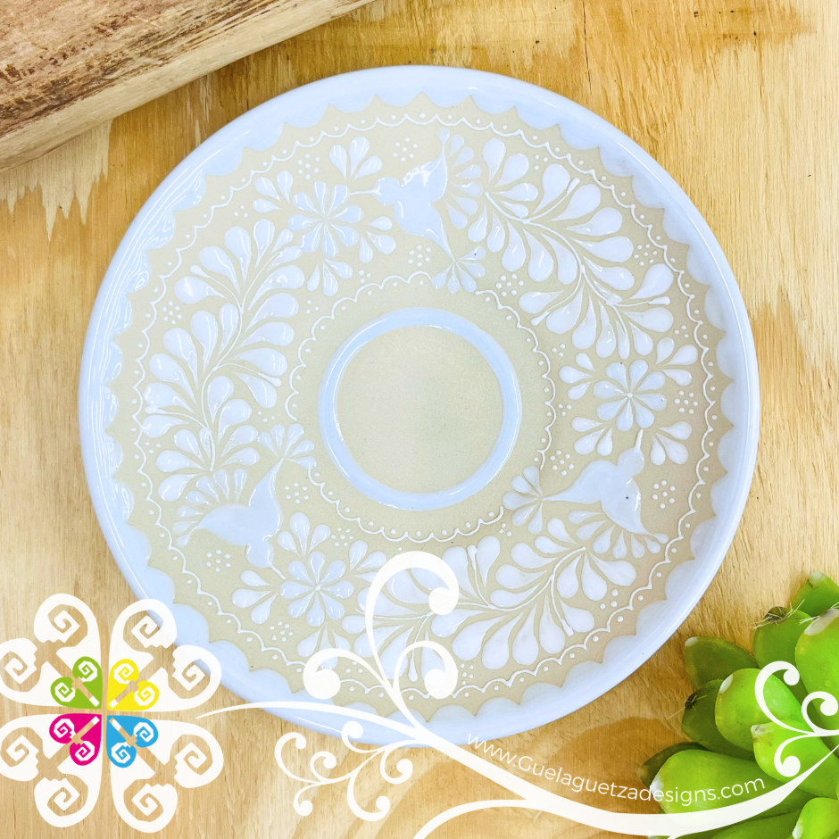 White Set of 4 Small Plate - Barro Alta Temperatura