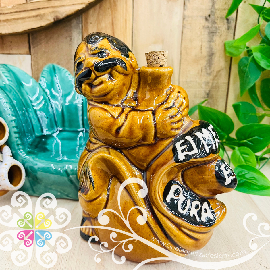 Large Set Tequilero Maguey - Ceramic Tequila Bottle Set
