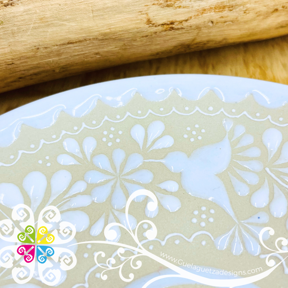 White Set of 4 Small Plate - Barro Alta Temperatura